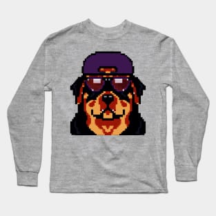 Pixel Rottweiler Dog Lover Puppy Long Sleeve T-Shirt